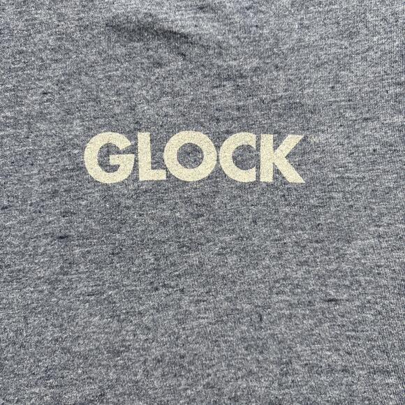 Glock Perfection Licensed Men Medium Tshirt Logo American Flag Heather Gray - Picture 2 of 16